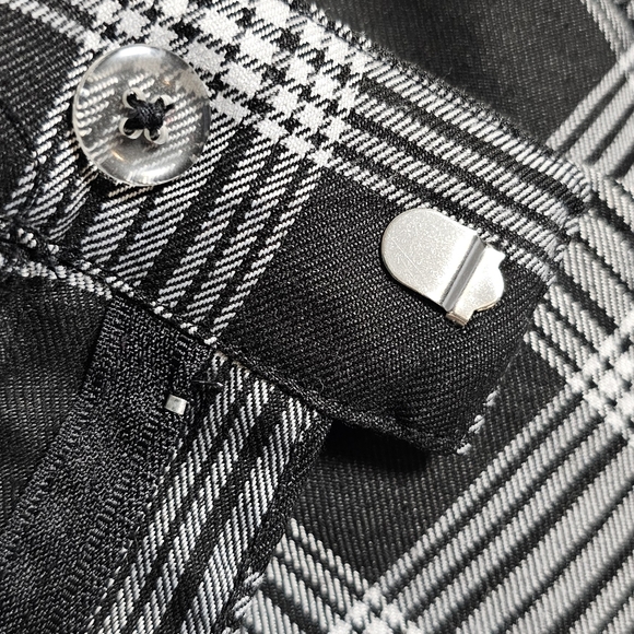 Hot Topic Black & White Plaid Pants - Medium With Chain - Picture 6 of 6